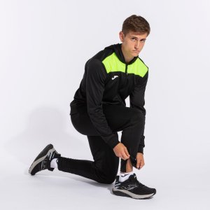 JOMA PHOENIX II TRACKSUIT BLACK FLUOR YELLOW