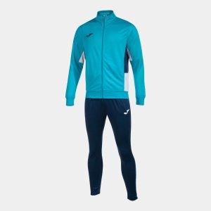 JOMA DANUBIO II TRACKSUIT FLUOR TURQUOISE NAVY WHITE