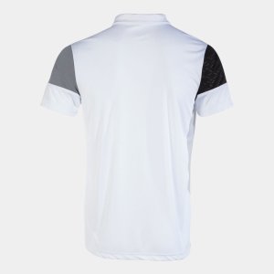 JOMA CREW V SHORT SLEEVE POLO WHITE GREY BLACK