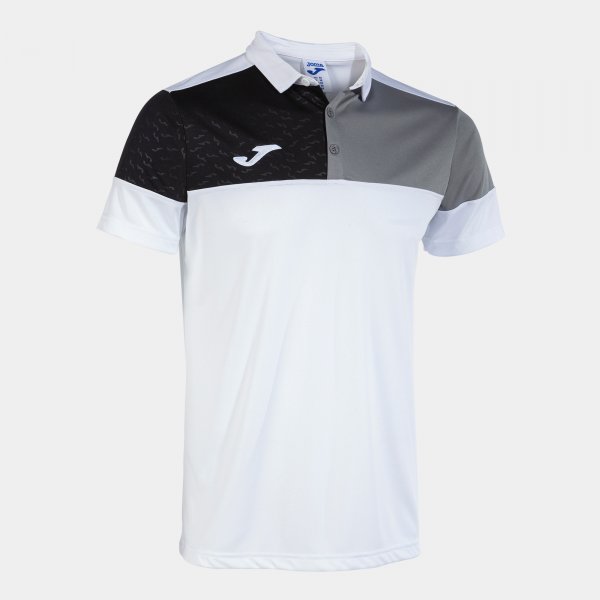 JOMA CREW V SHORT SLEEVE POLO WHITE GREY BLACK