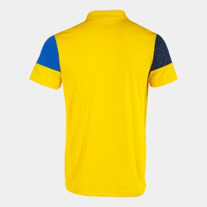 JOMA CREW V SHORT SLEEVE POLO YELLOW ROYAL NAVY