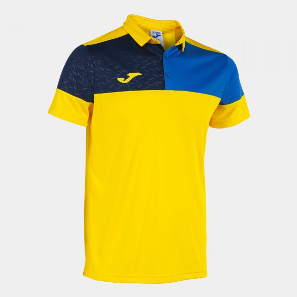 JOMA CREW V SHORT SLEEVE POLO YELLOW ROYAL NAVY