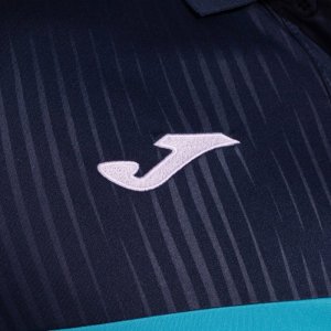 JOMA MONTREAL SHORT SLEEVE POLO FLUOR TURQUOISE-NAVY
