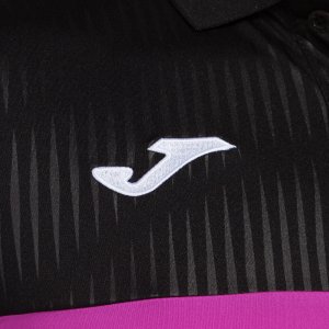 JOMA MONTREAL SHORT SLEEVE POLO FLUOR PINK BLACK