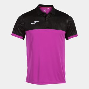 JOMA MONTREAL SHORT SLEEVE POLO FLUOR PINK BLACK