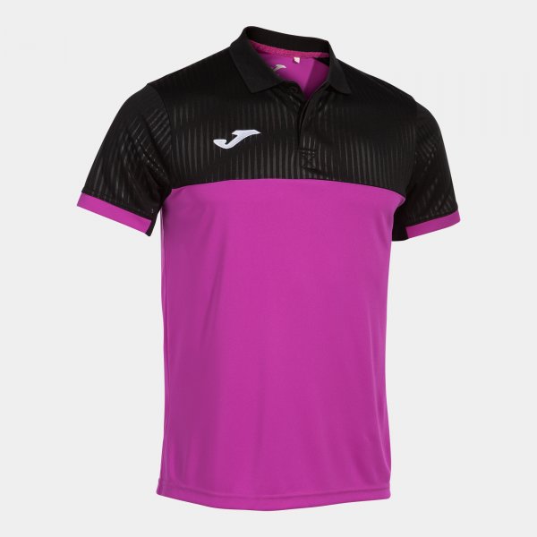 JOMA MONTREAL SHORT SLEEVE POLO FLUOR PINK BLACK