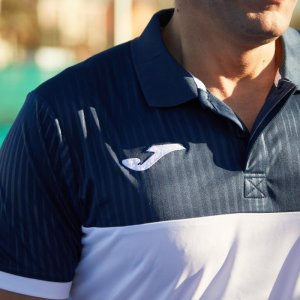 JOMA MONTREAL SHORT SLEEVE POLO WHITE NAVY
