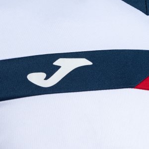 JOMA COURT SHORT SLEEVE T-SHIRT WHITE RED NAVY