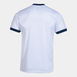 JOMA COURT SHORT SLEEVE T-SHIRT WHITE RED NAVY