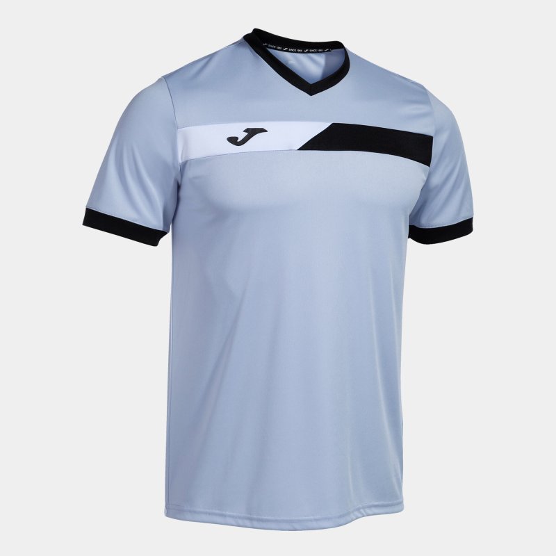 JOMA COURT SHORT SLEEVE T-SHIRT SKY BLUE NAVY WHITE