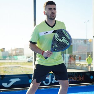 JOMA COURT SHORT SLEEVE T-SHIRT LIME BLACK WHITE