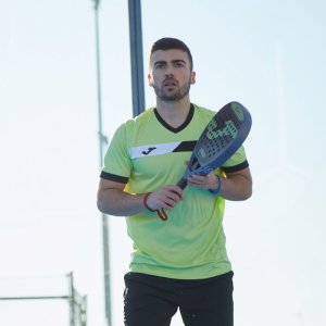 JOMA COURT SHORT SLEEVE T-SHIRT LIME BLACK WHITE