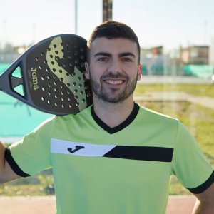 JOMA COURT SHORT SLEEVE T-SHIRT LIME BLACK WHITE