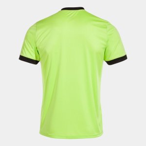 JOMA COURT SHORT SLEEVE T-SHIRT LIME BLACK WHITE