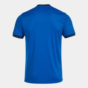 JOMA COURT SHORT SLEEVE T-SHIRT ROYAL NAVY WHITE