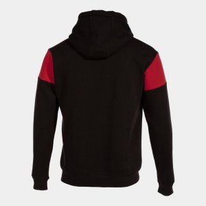 JOMA CREW V HOODIE BLACK RED