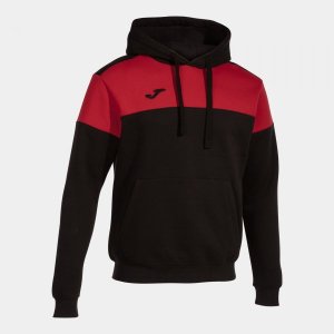 JOMA CREW V HOODIE BLACK RED