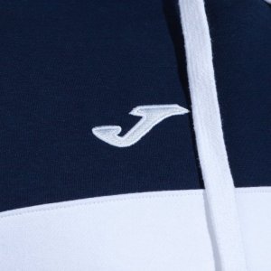 JOMA CREW V HOODIE WHITE NAVY