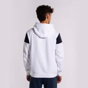 JOMA CREW V HOODIE WHITE NAVY