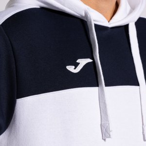JOMA CREW V HOODIE WHITE NAVY