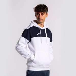 JOMA CREW V HOODIE WHITE NAVY