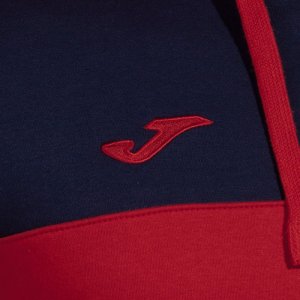 JOMA CREW V HOODIE RED NAVY