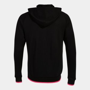 JOMA TIGER V ZIP-UP HOODIE BLACK FLUOR PINK