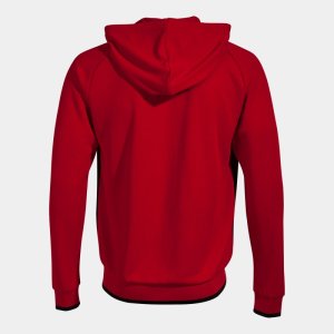 JOMA TIGER V ZIP-UP HOODIE RED BLACK