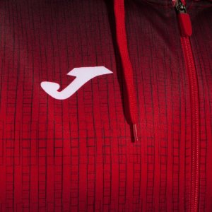JOMA TIGER V ZIP-UP HOODIE RED BLACK