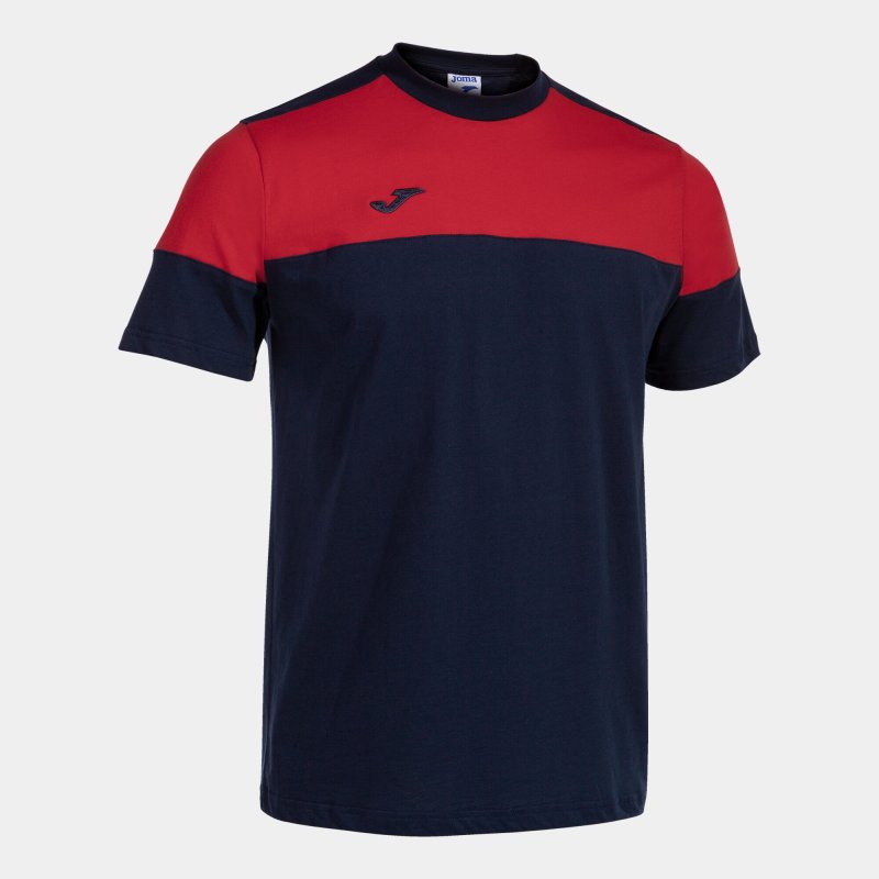 JOMA CREW V SHORT SLEEVE T-SHIRT NAVY RED