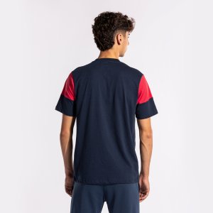 JOMA CREW V SHORT SLEEVE T-SHIRT NAVY RED