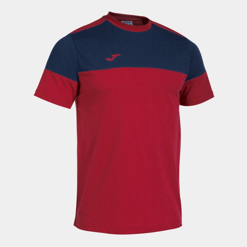 JOMA CREW V SHORT SLEEVE T-SHIRT RED NAVY