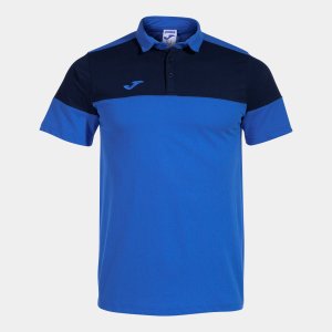 JOMA CREW V SHORT SLEEVE POLO ROYAL NAVY