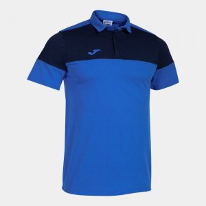 JOMA CREW V SHORT SLEEVE POLO ROYAL NAVY
