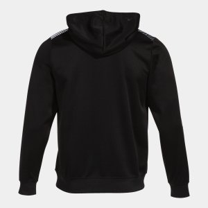 JOMA ECO SUPERNOVA ZIP-UP HOODIE BLACK WHITE