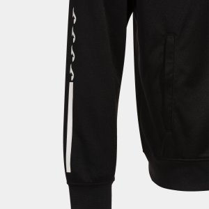 JOMA ECO SUPERNOVA ZIP-UP HOODIE BLACK WHITE