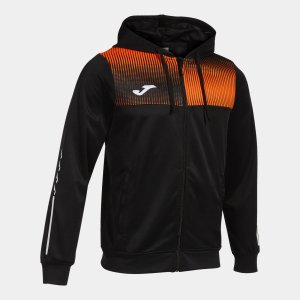 JOMA ECO SUPERNOVA ZIP-UP HOODIE BLACK ORANGE