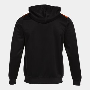 JOMA ECO SUPERNOVA ZIP-UP HOODIE BLACK ORANGE