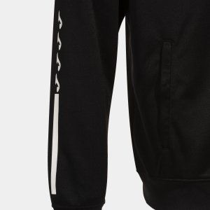 JOMA ECO SUPERNOVA ZIP-UP HOODIE BLACK FLUOR GREEN