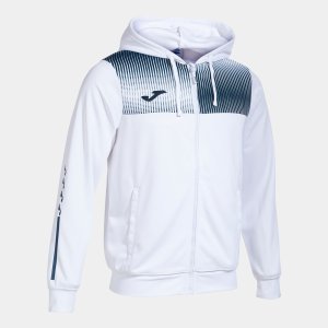 JOMA ECO SUPERNOVA ZIP-UP HOODIE WHITE NAVY