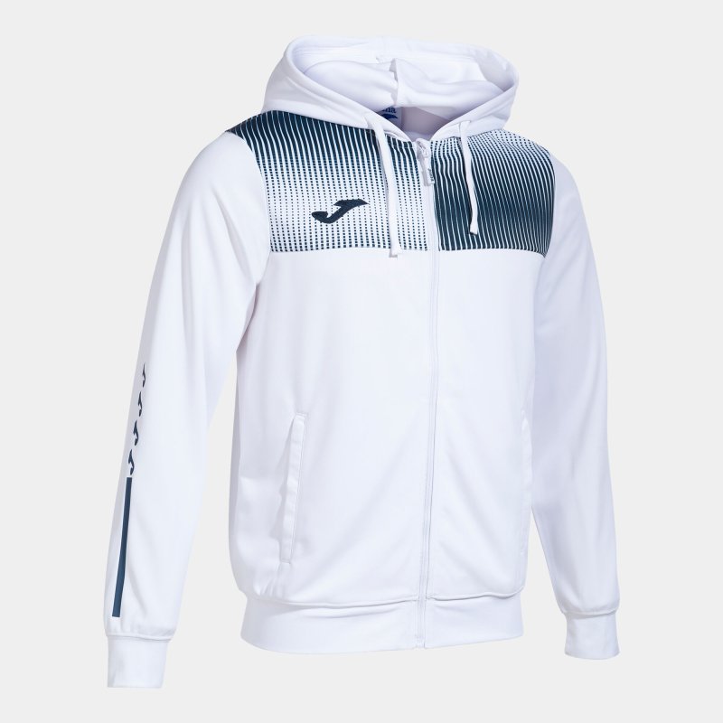 JOMA ECO SUPERNOVA ZIP-UP HOODIE WHITE NAVY