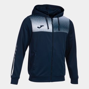 JOMA ECO SUPERNOVA ZIP-UP HOODIE NAVY WHITE