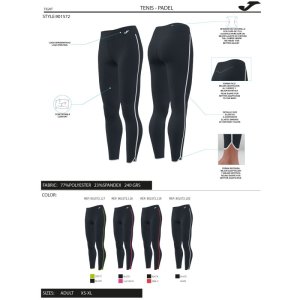 JOMA COMBI TORNEO LONG TIGHTS BLACK FLUOR GREEN