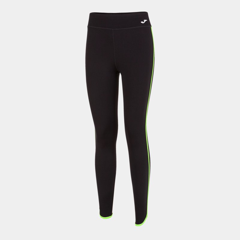 JOMA COMBI TORNEO LONG TIGHTS BLACK FLUOR GREEN