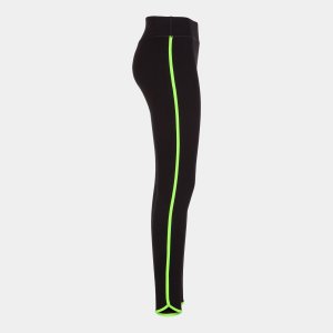 JOMA COMBI TORNEO LONG TIGHTS BLACK FLUOR GREEN