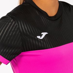 JOMA MONTREAL SHORT SLEEVE T-SHIRT FLUOR PINK BLACK
