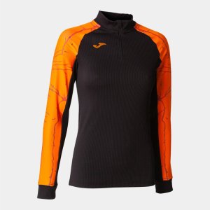 JOMA ELITE IX SWEATSHIRT BLACK ORANGE