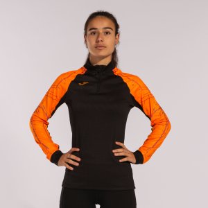 JOMA ELITE IX SWEATSHIRT BLACK ORANGE
