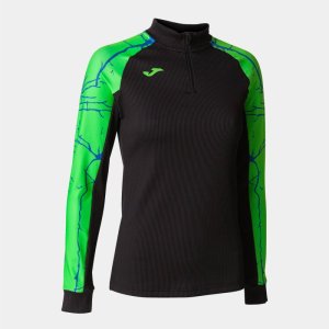JOMA ELITE IX SWEATSHIRT BLACK FLUOR GREEN