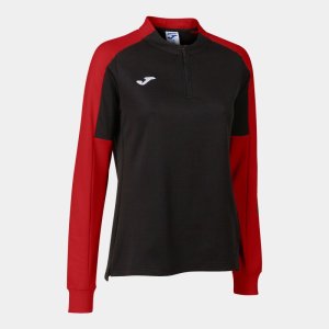 JOMA WOMEN'S ECO CHAMPIONSHIP SWEATSHIRT BLACK RED